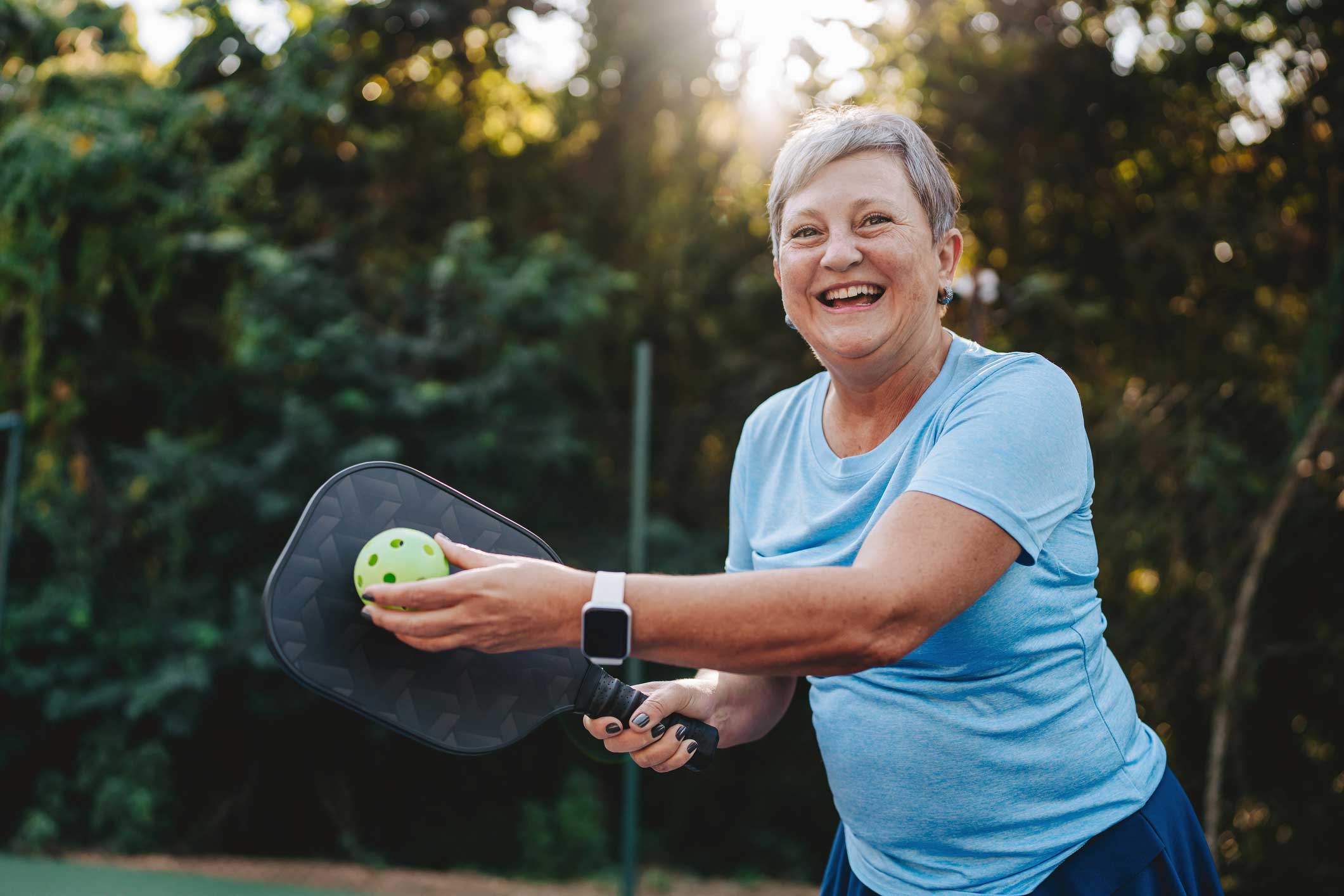 Woman exercising outdoors